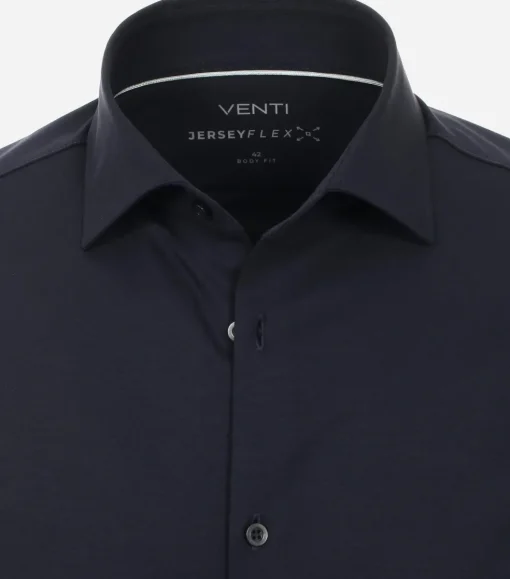 VENTI body fit overhemd, jersey, blauw