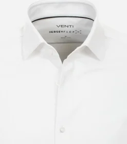 VENTI body fit overhemd, jersey, wit