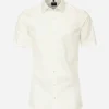 VENTI body fit overhemd, korte mouw, popeline, beige