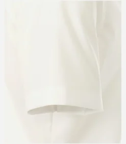 VENTI body fit overhemd, korte mouw, popeline, beige