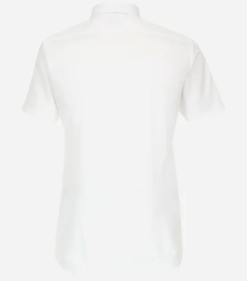 VENTI body fit overhemd, korte mouw, popeline, wit