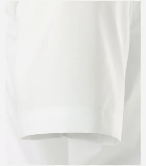 VENTI body fit overhemd, korte mouw, popeline, wit