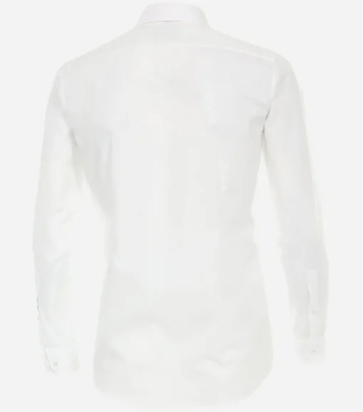 VENTI body fit overhemd, mouwlengte 7, popeline, wit