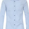 VENTI body fit overhemd, popeline, blauw