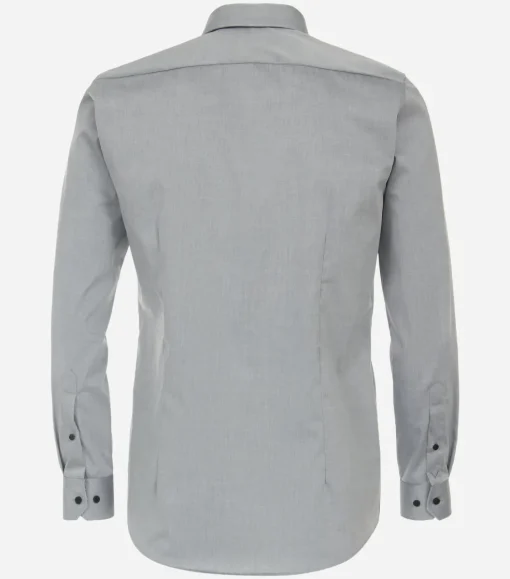 VENTI body fit overhemd, popeline, grijs