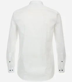 VENTI body fit overhemd, popeline, wit
