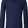 VENTI body fit overhemd, twill, blauw