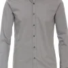 VENTI body fit overhemd, twill, grijs