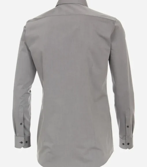 VENTI body fit overhemd, twill, grijs