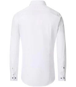 VENTI body fit overhemd, twill, wit