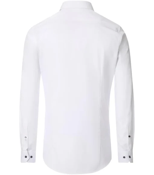 VENTI body fit overhemd, twill, wit
