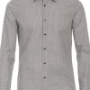 VENTI modern fit overhemd, popeline, bruin dessin