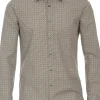 VENTI modern fit overhemd, popeline, geel dessin