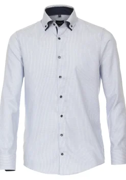 VENTI modern fit overhemd, dobby, blauw