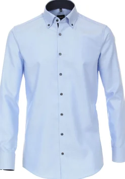 VENTI modern fit overhemd, dobby, blauw