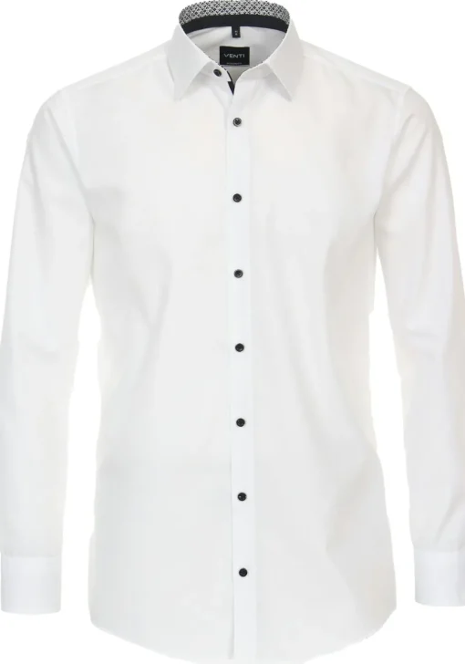 VENTI modern fit overhemd, popeline, wit