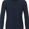 VENTI modern fit overhemd, structuur, blauw