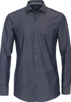 VENTI modern fit overhemd, twill, blauw