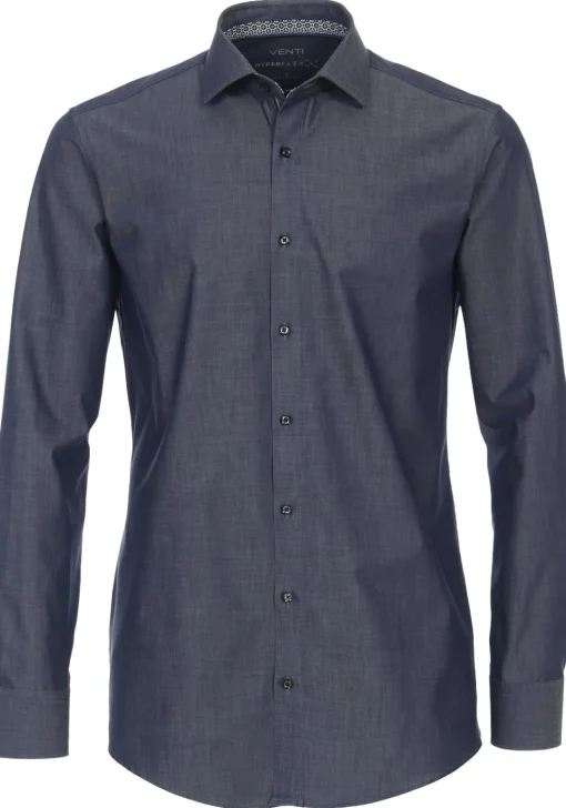 VENTI modern fit overhemd, twill, blauw