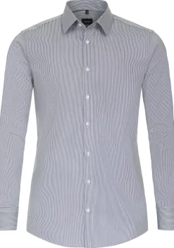VENTI modern fit overhemd, twill, blauw gestreept