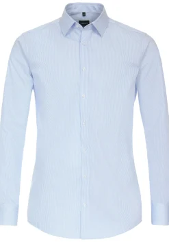 VENTI modern fit overhemd, twill, blauw gestreept