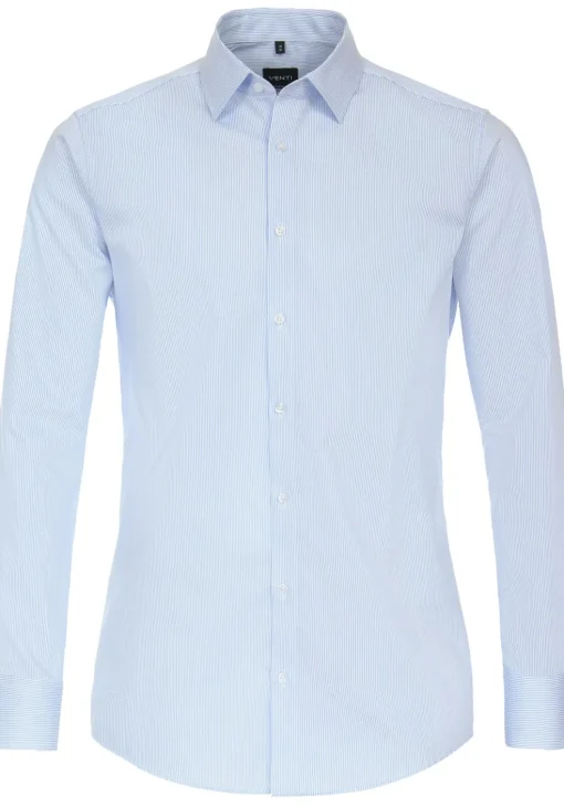 VENTI modern fit overhemd, twill, blauw gestreept