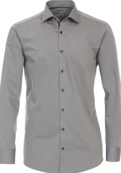 VENTI modern fit overhemd, twill, grijs