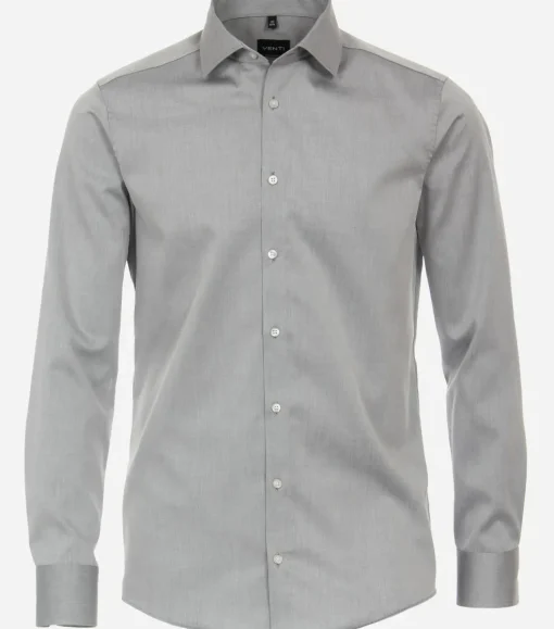 VENTI modern fit overhemd, twill, grijs