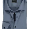 VENTI modern fit overhemd, twill, grijsblauw