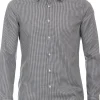 VENTI modern fit overhemd, twill, zwart met wit geruit