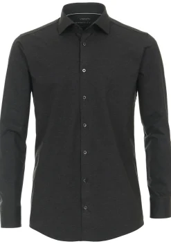 VENTI modern fit overhemd, jersey, antraciet
