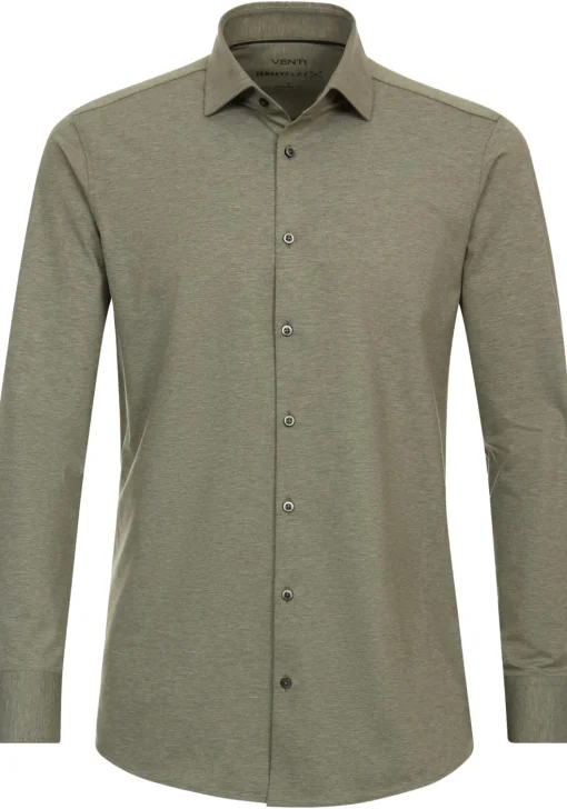 VENTI modern fit overhemd, jersey, groen