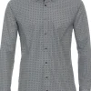 VENTI modern fit overhemd, popeline, blauw dessin