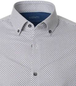 VENTI modern fit overhemd, jersey, bruin dessin