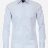 VENTI modern fit overhemd, mouwlengte 7, twill, blauw