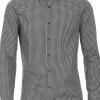 VENTI modern fit overhemd, popeline, zwart met wit geruit