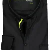 VENTI modern fit overhemd, zwart (neon contrast)