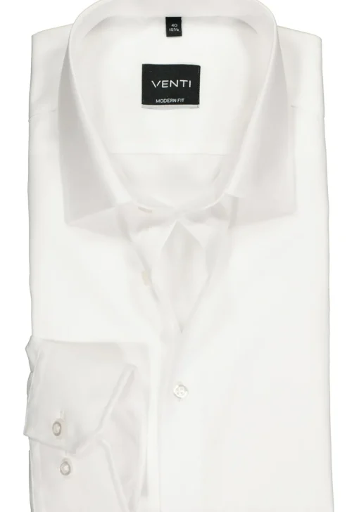 VENTI modern fit overhemd, mouwlengte 72, wit