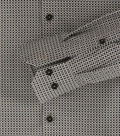 VENTI modern fit overhemd, popeline, bruin dessin