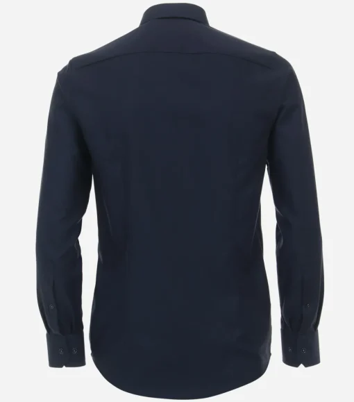 VENTI modern fit overhemd, structuur, blauw