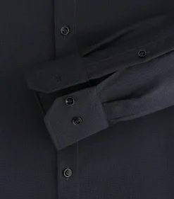 VENTI modern fit overhemd, structuur, zwart