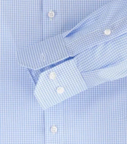 VENTI modern fit overhemd, twill, blauw met wit geruit