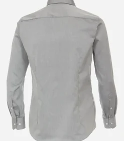 VENTI modern fit overhemd, twill, grijs