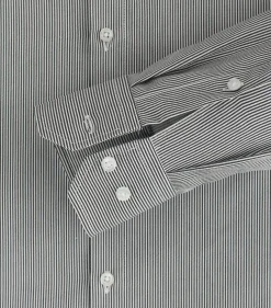 VENTI modern fit overhemd, twill, zwart gestreept