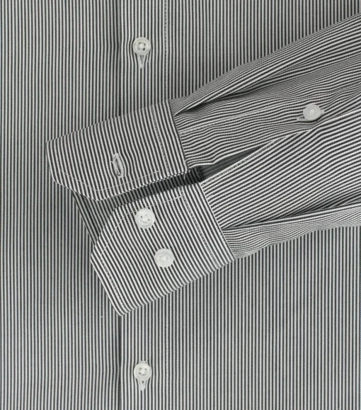 VENTI modern fit overhemd, twill, zwart gestreept