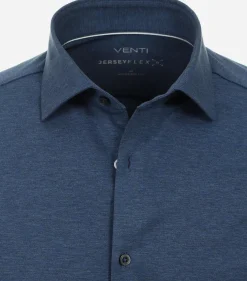VENTI modern fit overhemd, jersey, blauw