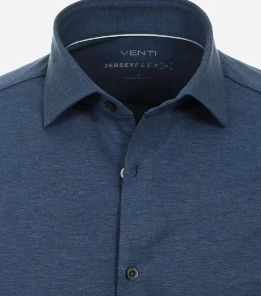 VENTI modern fit overhemd, jersey, blauw