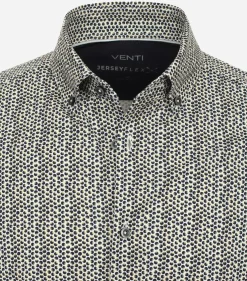 VENTI modern fit overhemd, jersey, groen dessin
