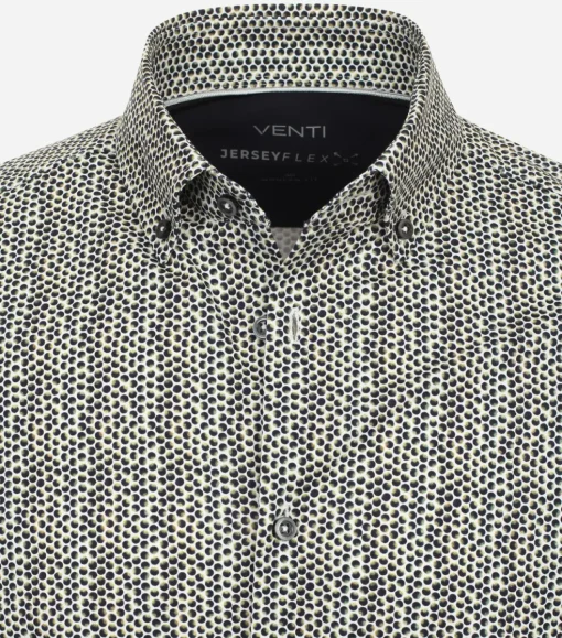 VENTI modern fit overhemd, jersey, groen dessin
