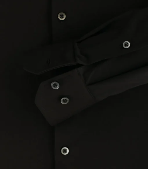 VENTI modern fit overhemd, jersey, zwart